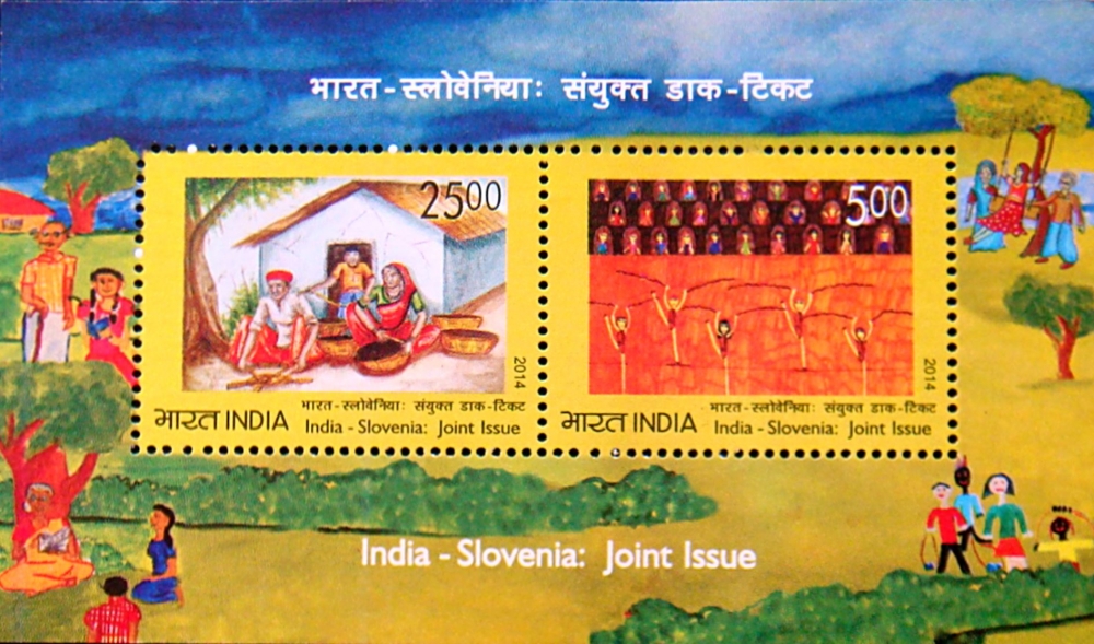 India 2014 India Slovenia Miniature Sheet MNH