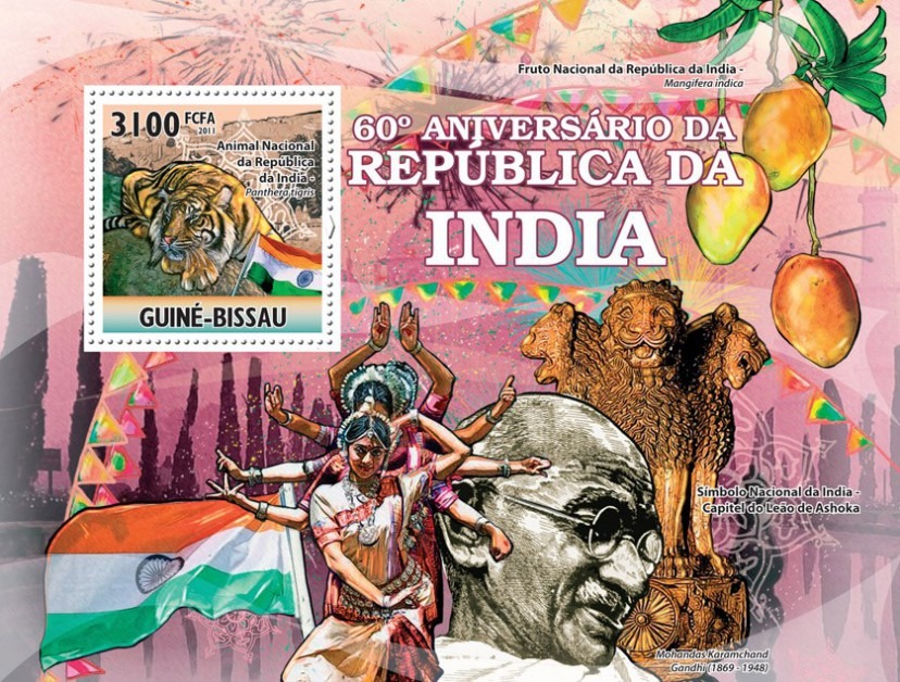 Guinea Bissau 2011 India Mahatam Gandhi Stamps M/S MNH