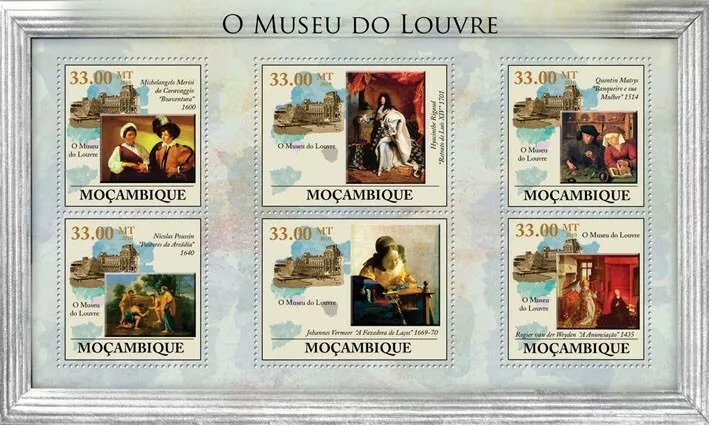 Mozambique 2010 The Louvre Museum M/S MNH