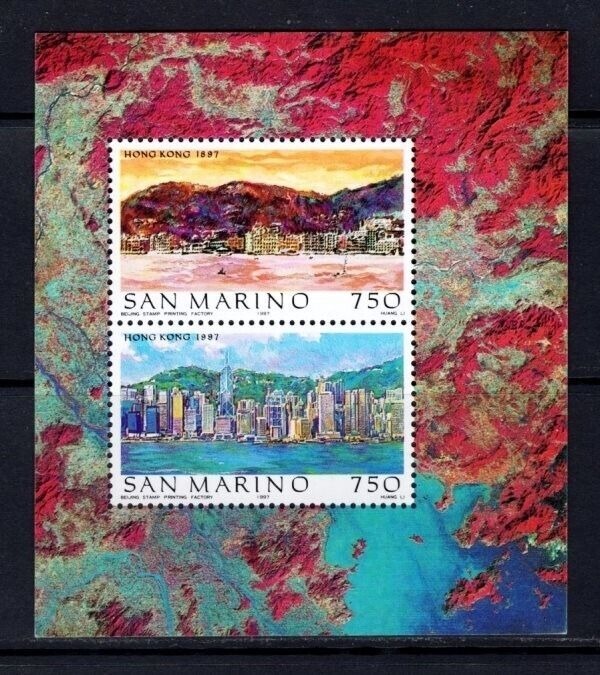 San Marino 1997 Hong Kong  Architecture M/S MNH
