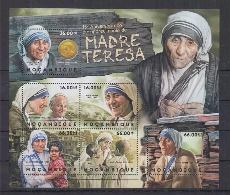 Mozambique 2012 Mother Teresa M/S MNH