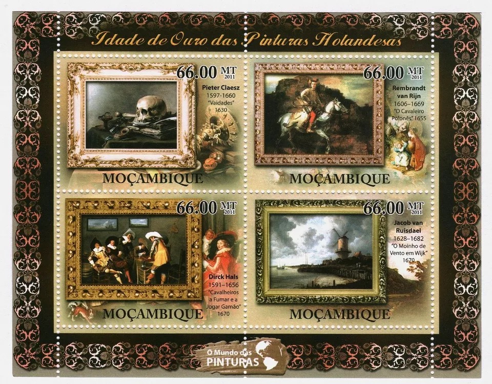 Mozambique 2011 Dutch Paintings Art M/S MNH