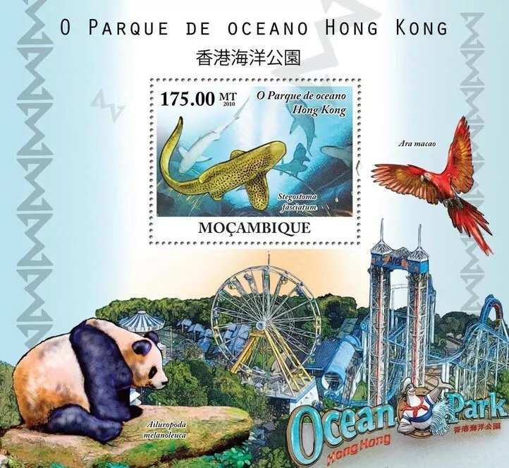 Mozambique 2010 The Ocean Park of Hong Kong M/S MNH