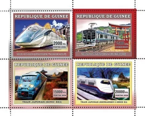 Guinee 2006 Trains Japonais M/S MNH