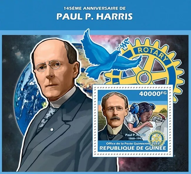 Guinee 2013 Paul P. Harris M/S MNH