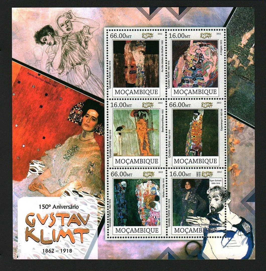 Mozambique 2012 Gustav Klimt M/S MNH