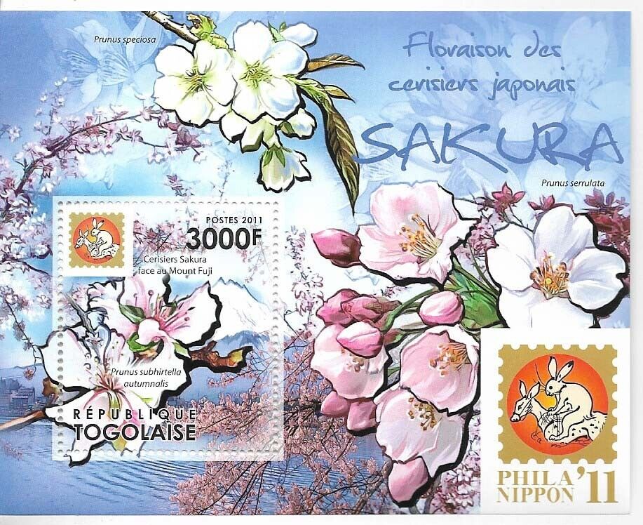 Togo 2011 Chery Trees Flowers Sakura M/S MNH