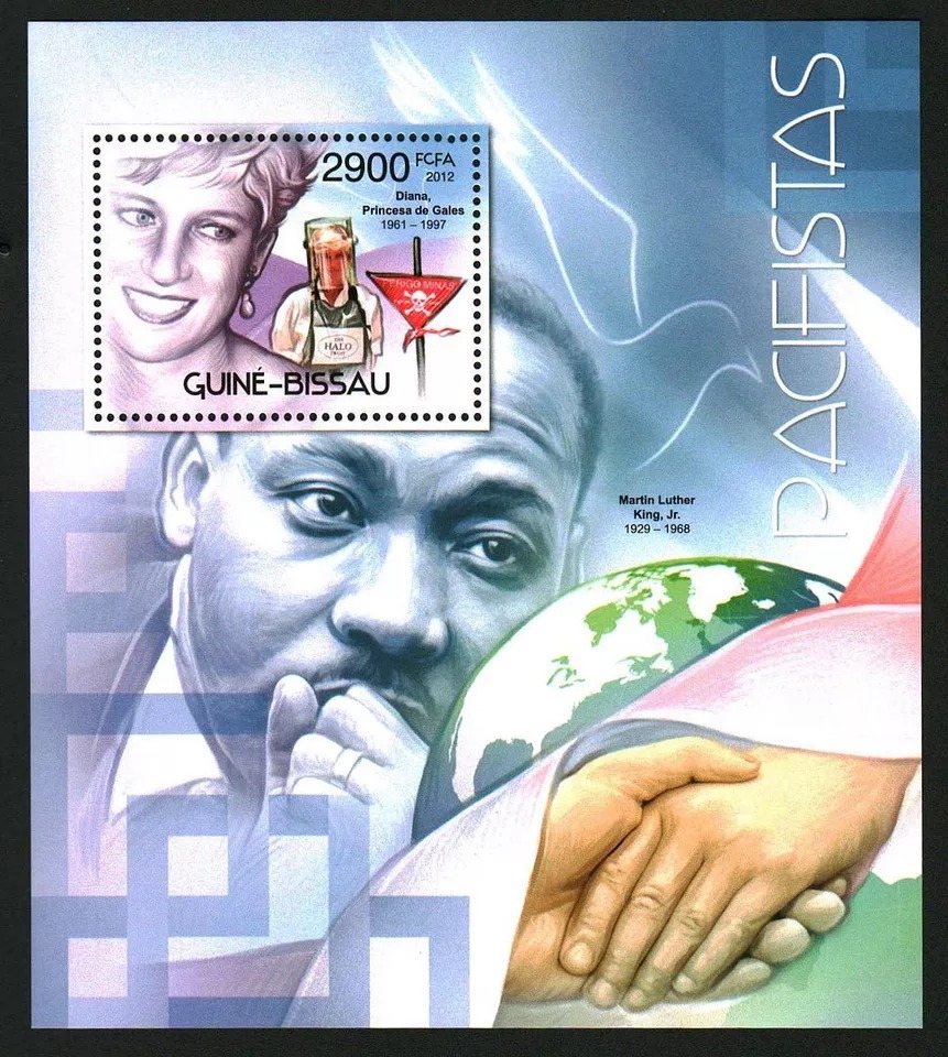 Guinea Bissau 2012 Diana Martin Luther King M/S MNH