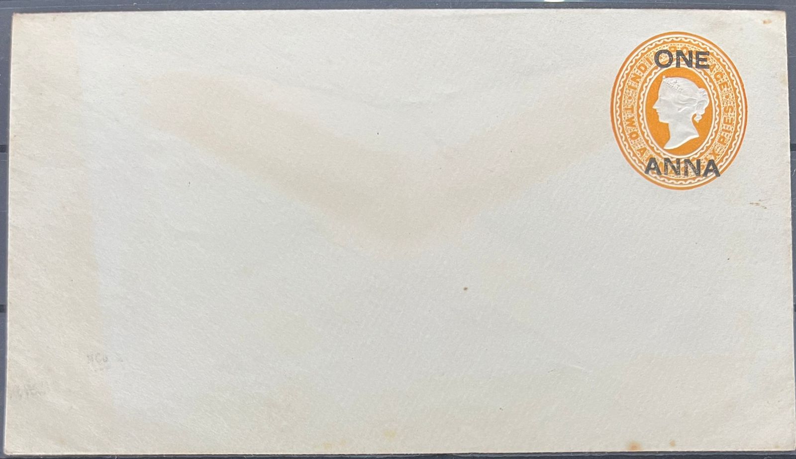 India 1899 QV Postal Stationary EN19 ONE ANNA Overprint Mint
