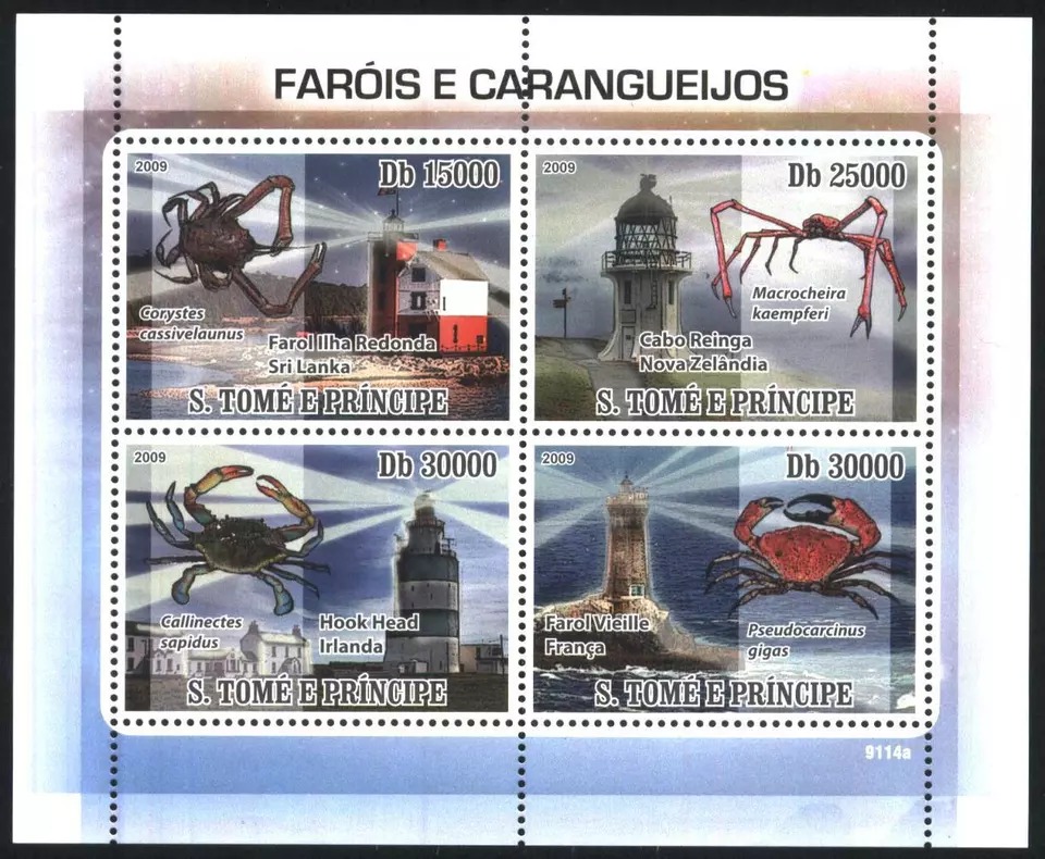 Sao Tome 2009 Lighthouses and Crabs M/S MNH