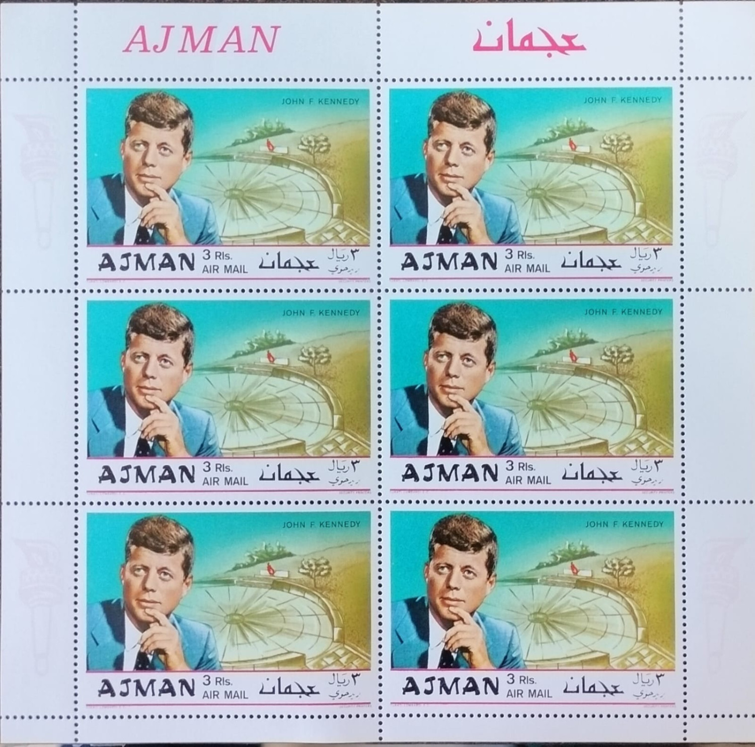 Ajman John F.Kennedy Ail Mail Stamps M/S MNH