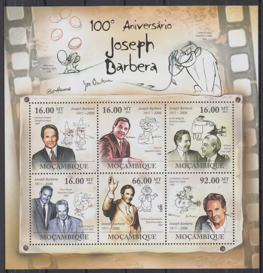 Mozambique 2011 Joseph Barbera M/S MNH