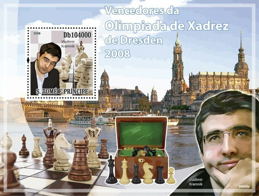 Sao Tome 2009 Chess Vladimir Kramnik Stamp M/S MNH