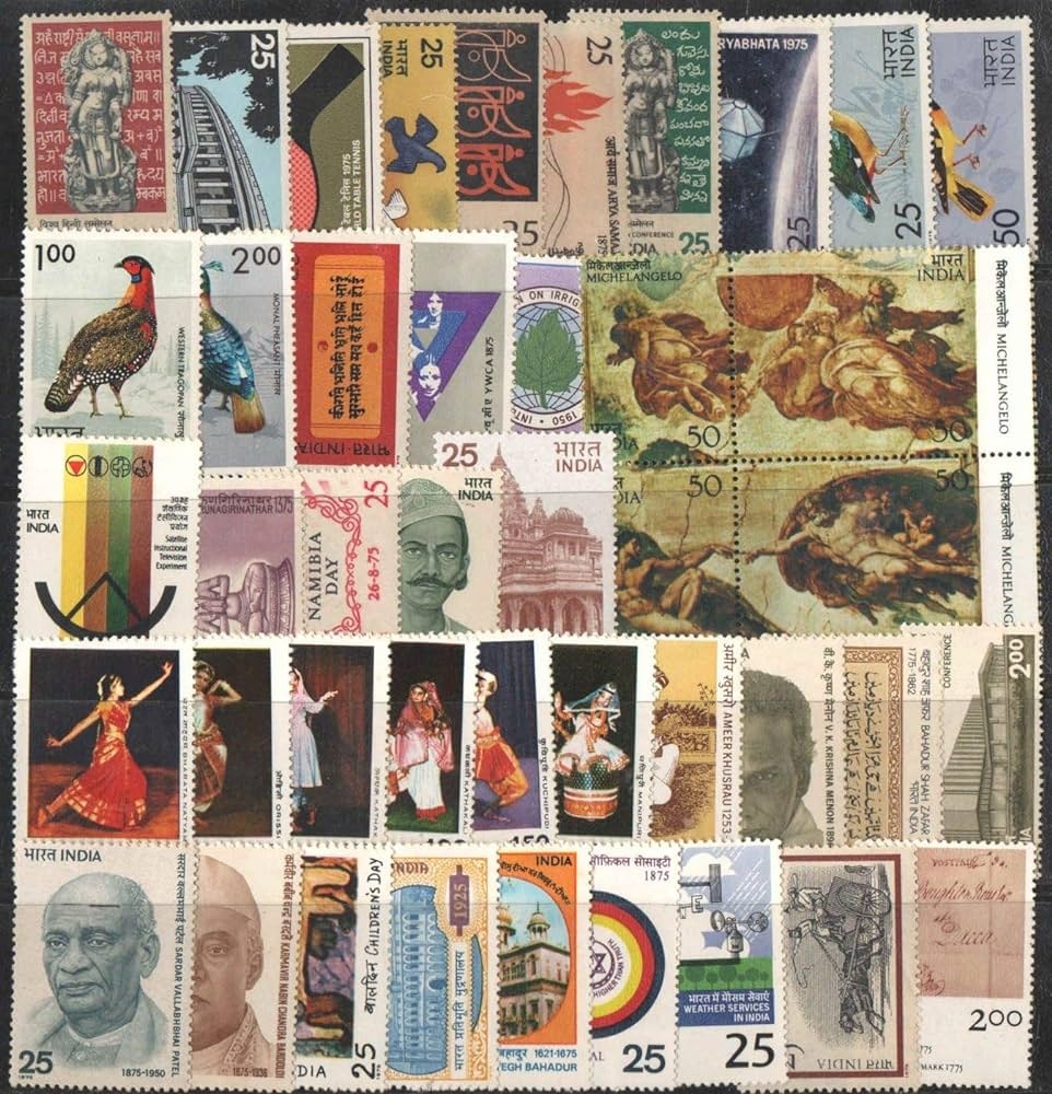 India 1975 Year Pack Complete Set MNH