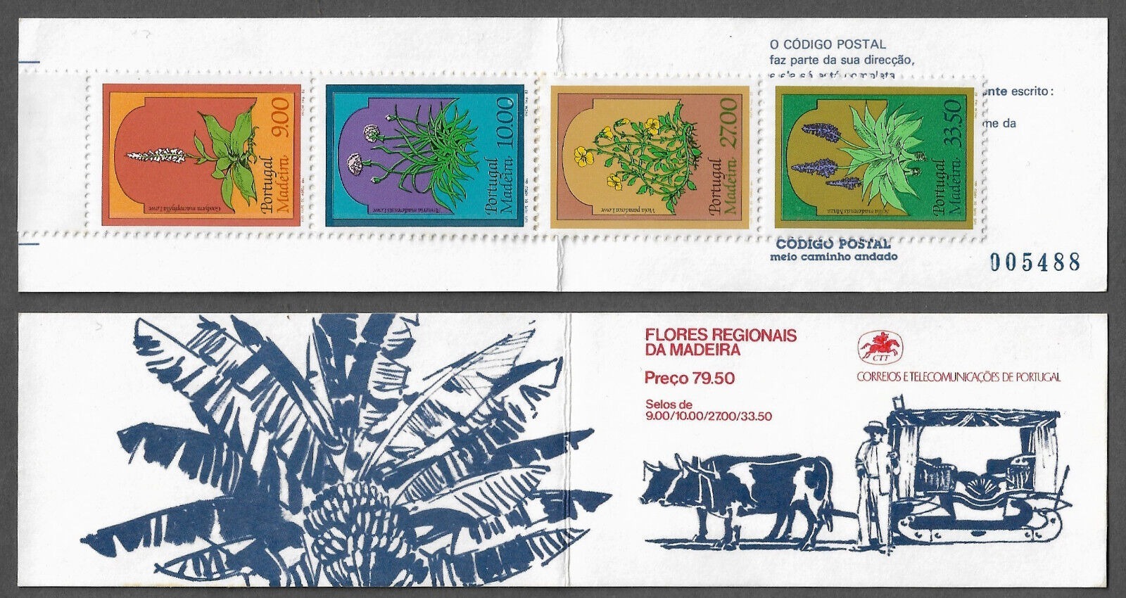 Madeira ( Portugal) 1982 Flowers Booklet