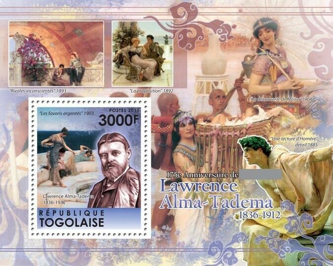 Togo 2011 Lawrence Alma Tadema M/S MNH