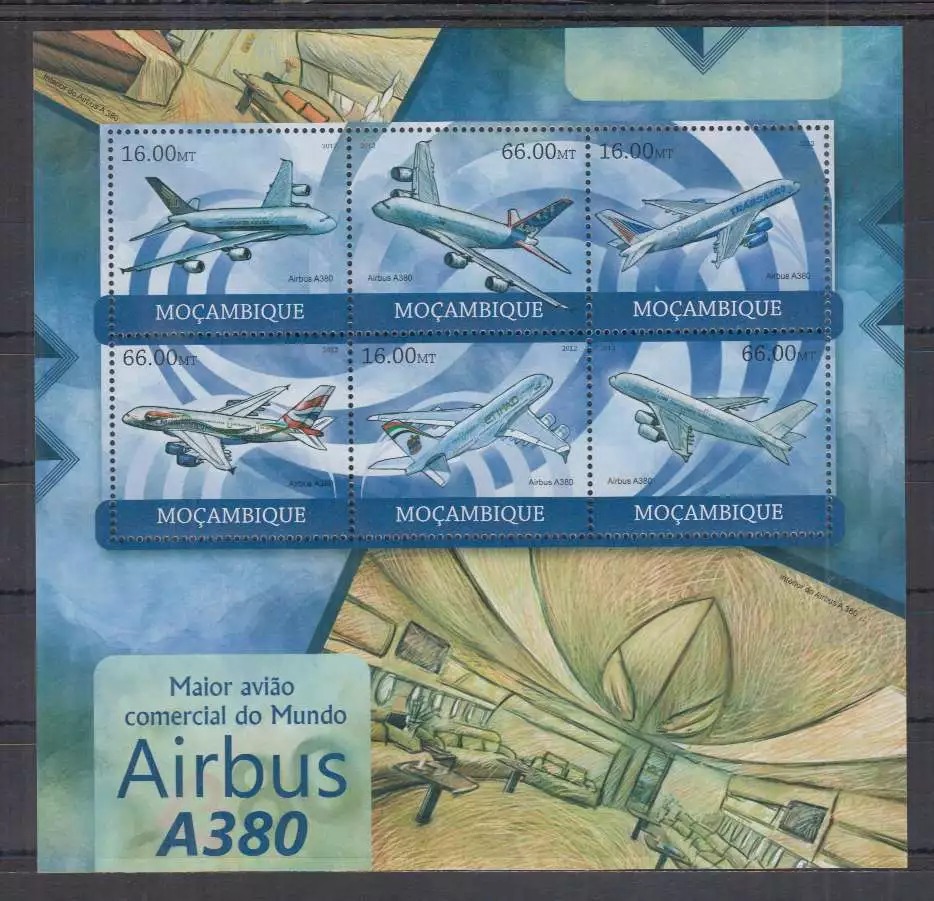 Mozambique 2012 Planes M/S HMN
