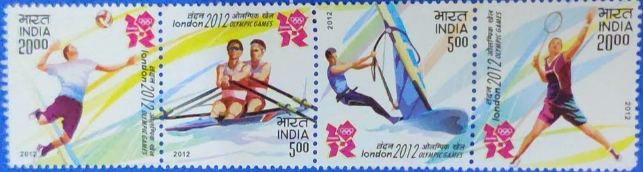 India 2012 Olympic Games, London Setenant MNH