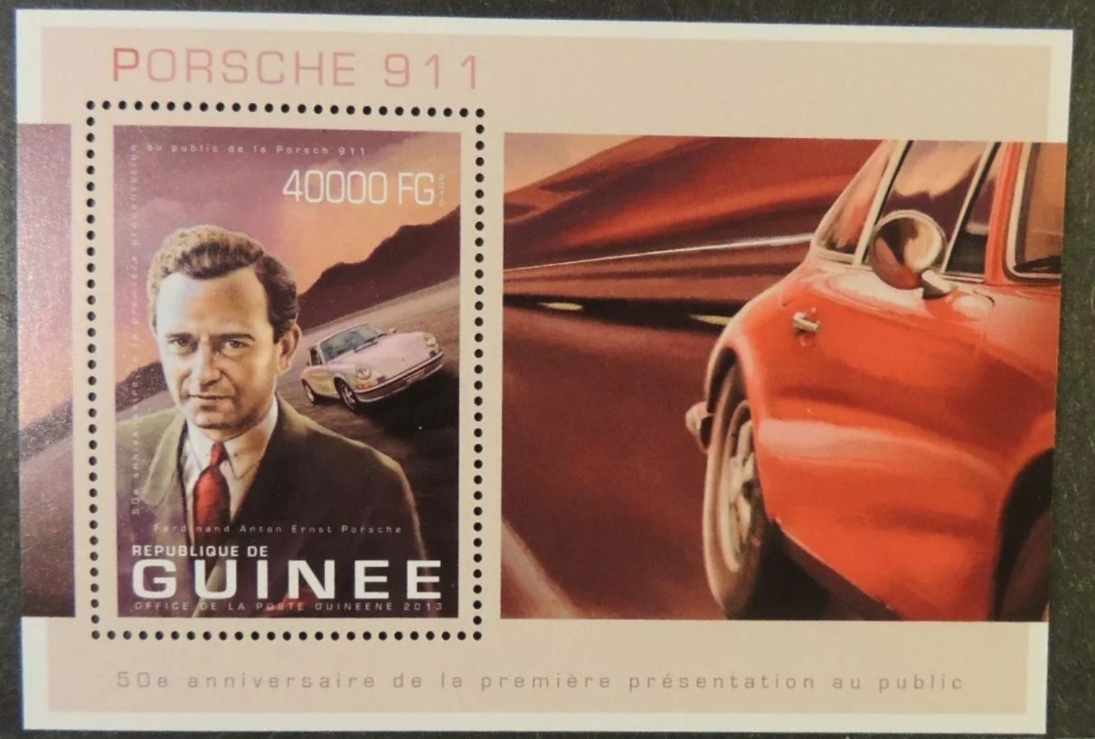 Guinee 2013 cars porsche M/S MNH