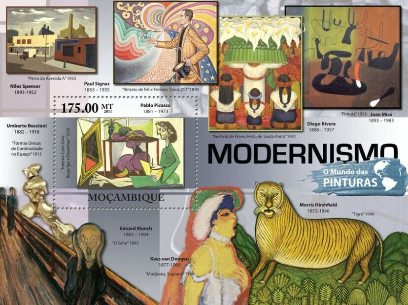 Mozambique 2011 Modernism Painting M/S MNH