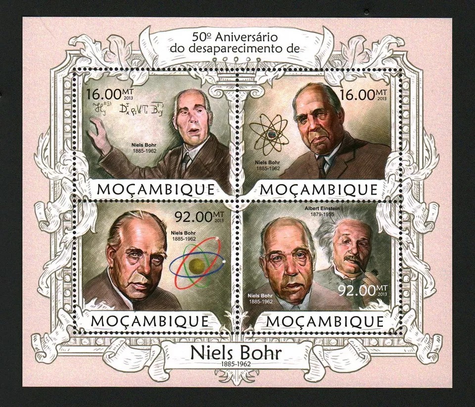 Mozambique 2014 Niels Bohr M/S MNH