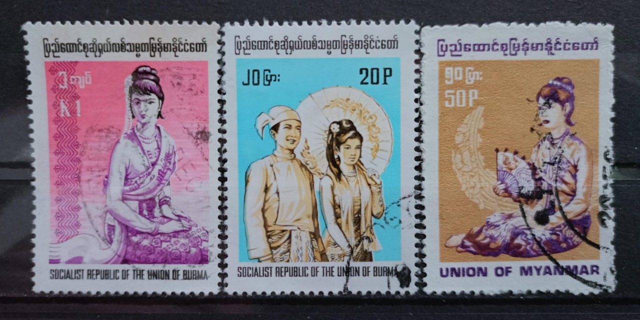 Burma 90's Stamps 3V Used Set