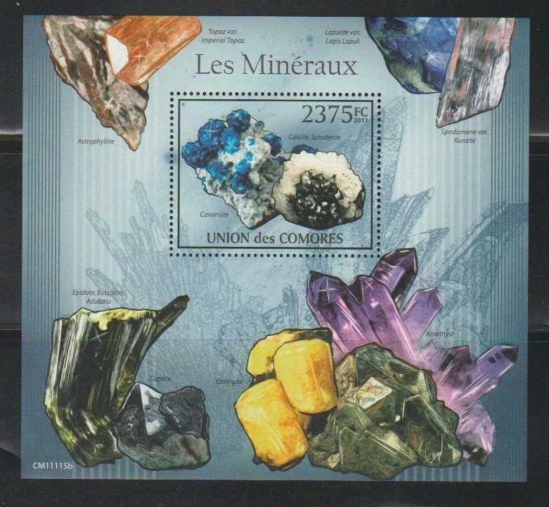 Comoros 2011 Minerals M/S MNH stamps