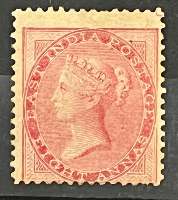 India 1856 QV East India NO WATERMARK SG 48 8as Carmine Mint SG Cat Val £1600