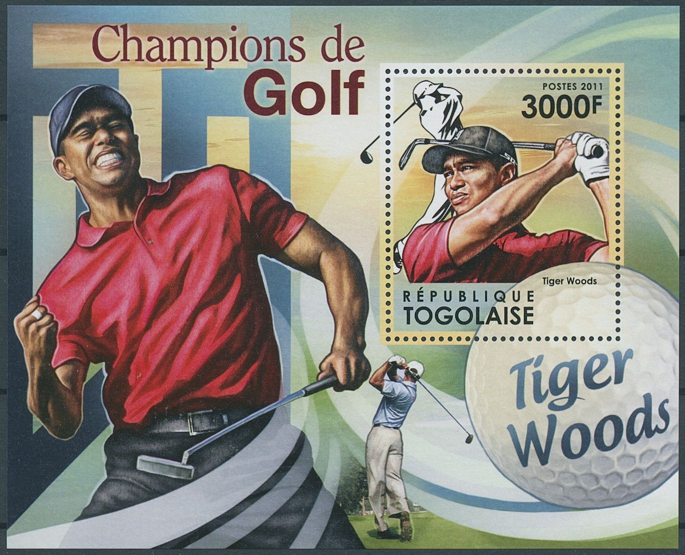 Togo 2011 Golf Tiger Woods M/S MNH