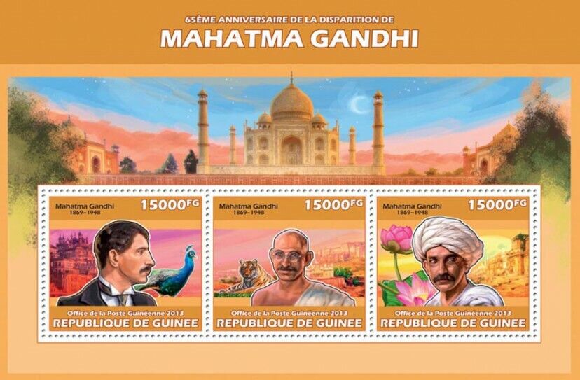 Guinee 2013 Mahatma Gandhi Stamps M/S MNH