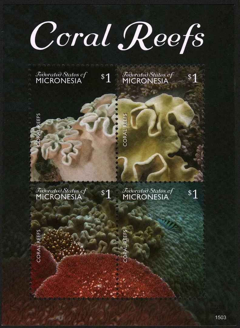 Micronesia 2015 Coral Reefs Marine Life M/S MNH Stamp
