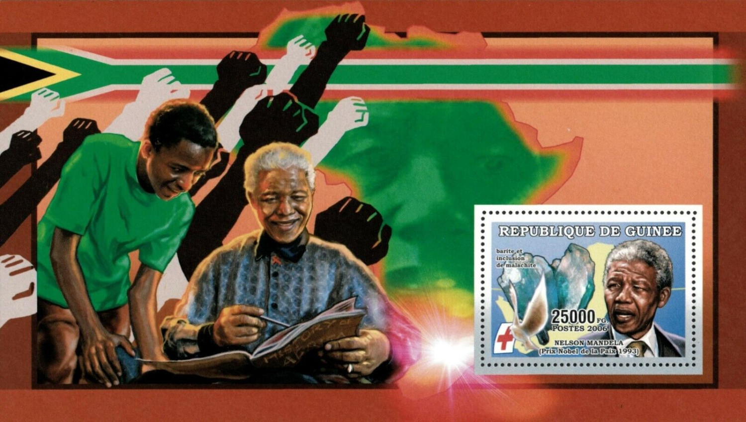 Guinee 2006 Nelson Mandela Nobel Prize M/S MNH