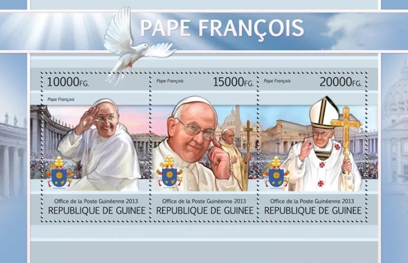 Guinee 2013 Pope Francis M/S MNH