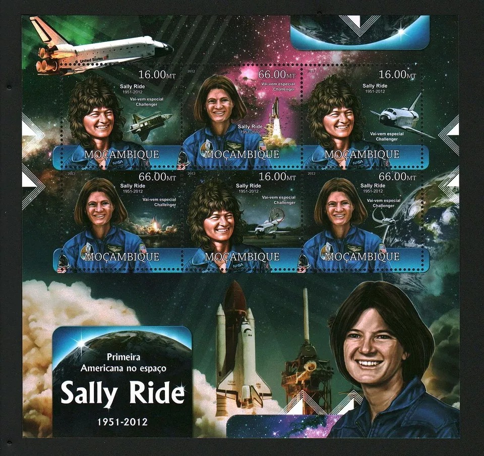 Mozambique 2012 First American in space Sally Ride M/S MNH