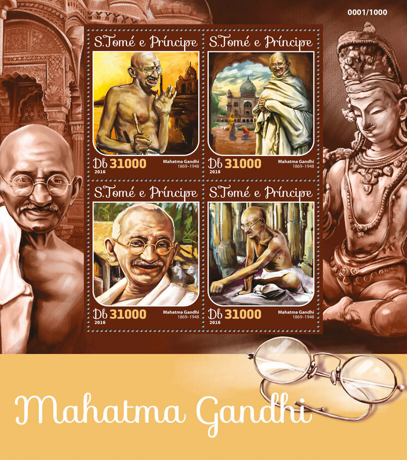 Sao Tome 2016 Mahatma Gandhi Stamps M/S MNH