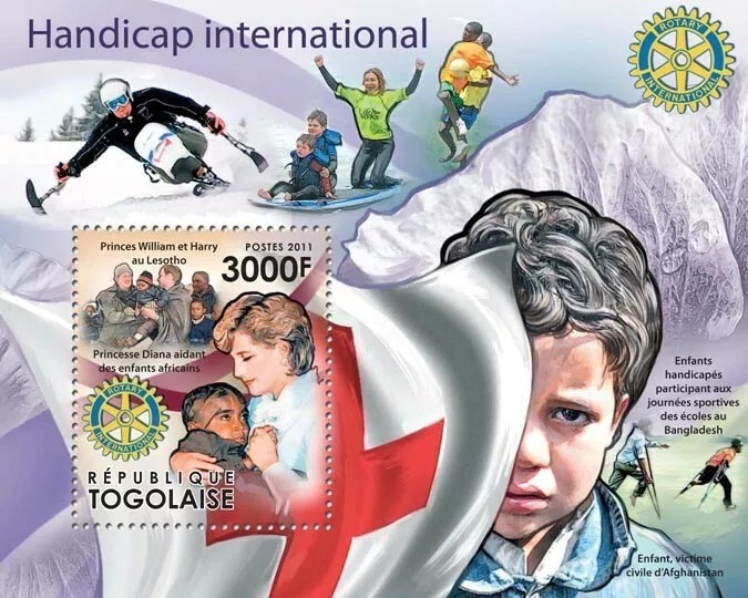 Togo 2011 Handicap International Stamps M/S MNH