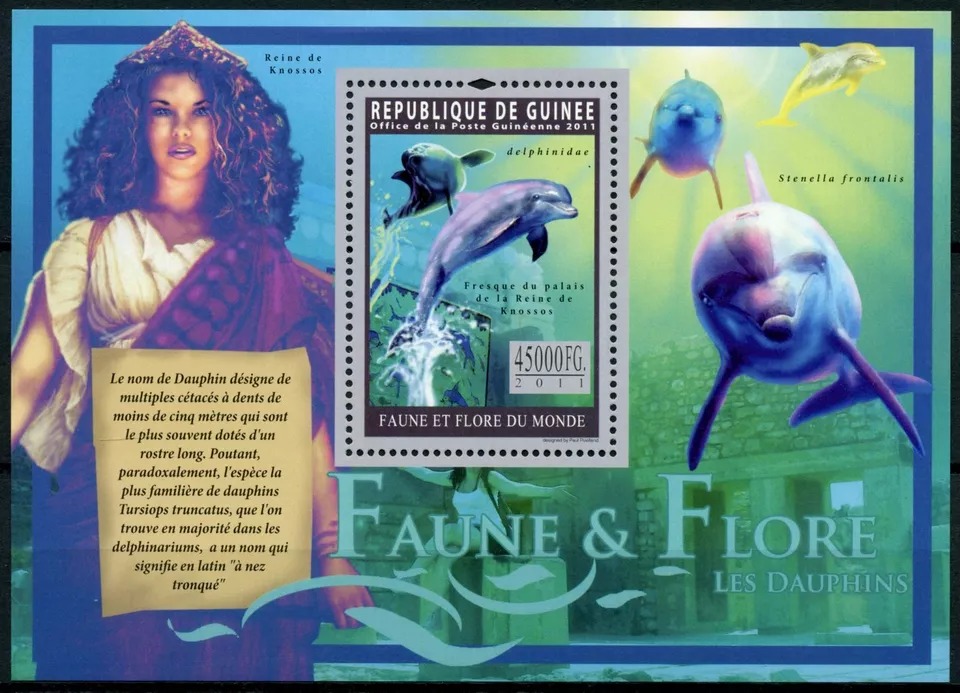 Guinee 2011 Dolphins Mammals Fauna & Flora M/S MNH