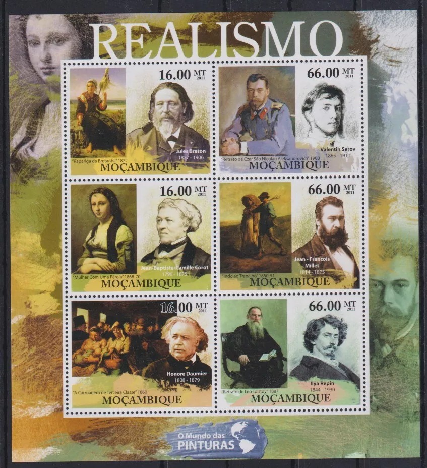 Mozambique 2011 Realismo Paintings M/S MNH