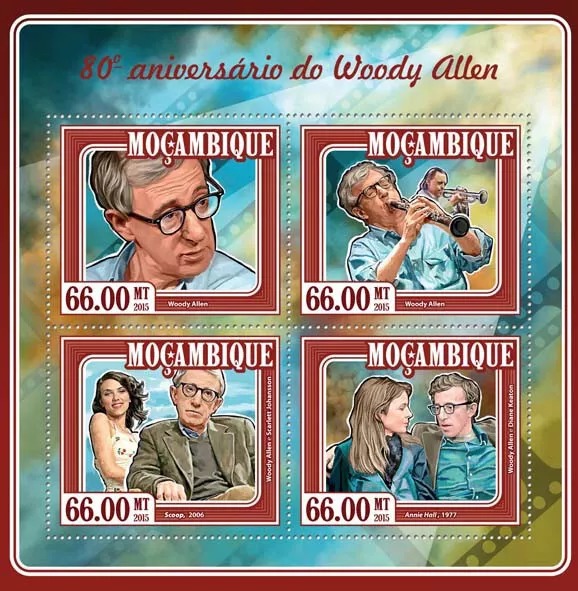 Mozambique 2015 Actors Directors Wood Allen Scoop Annie Hall M/S MNH