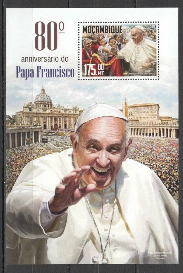 Mozambique 2016 Pope Francis M/S MNH