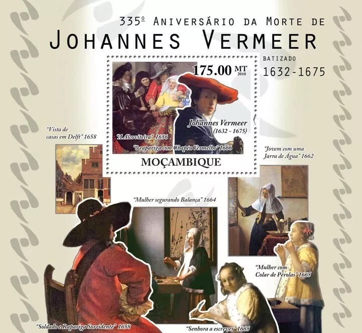 Mozambique 2010 Johannes Vermeer M/S MNH