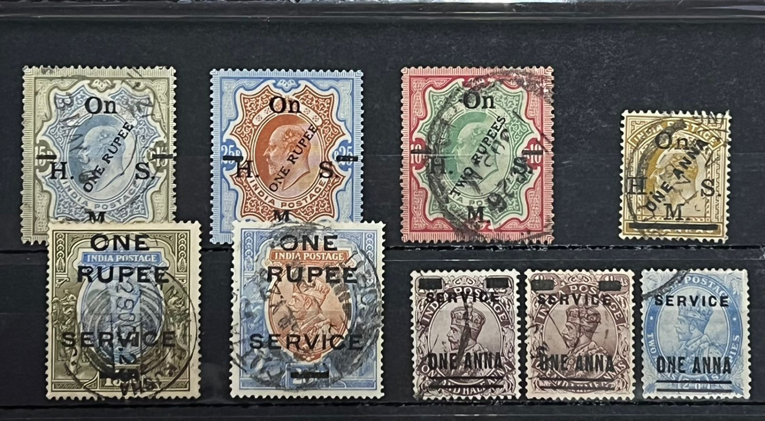 India 1925 Official Complete set of all Provisional Issues Overprinted.. Fine Used Rare SG Cat Val  £250+