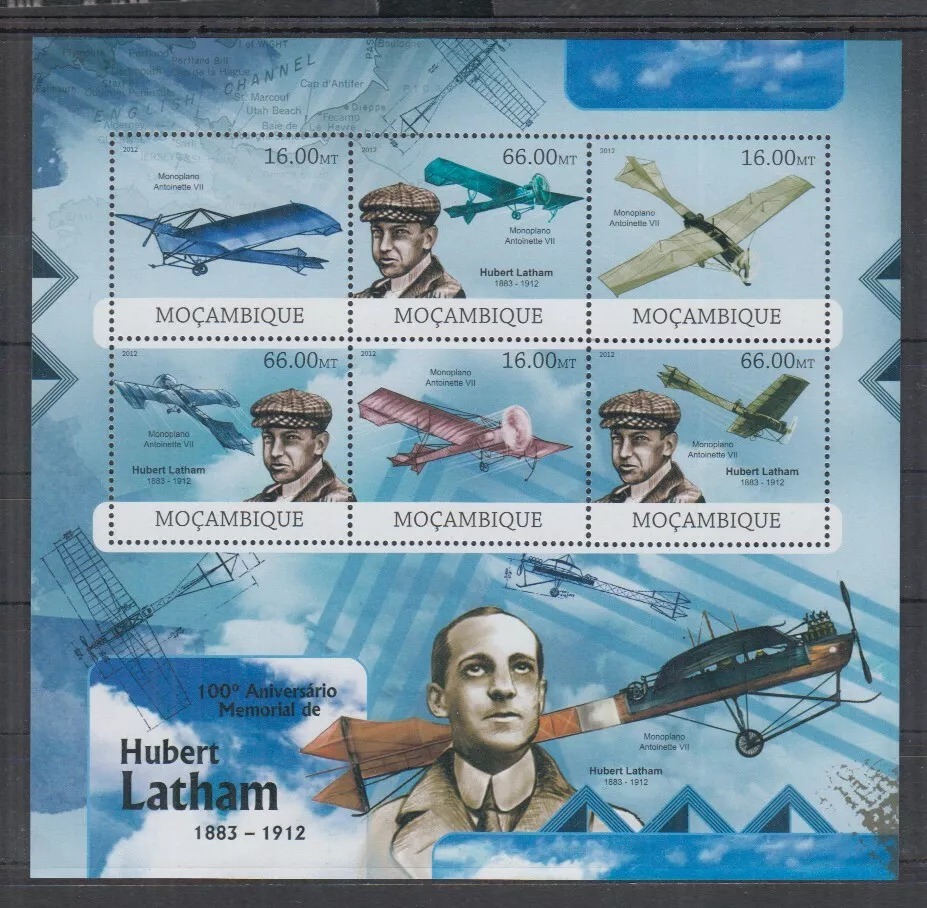 Mozambique 2012 Famous People Hubert Latham M/S MNH