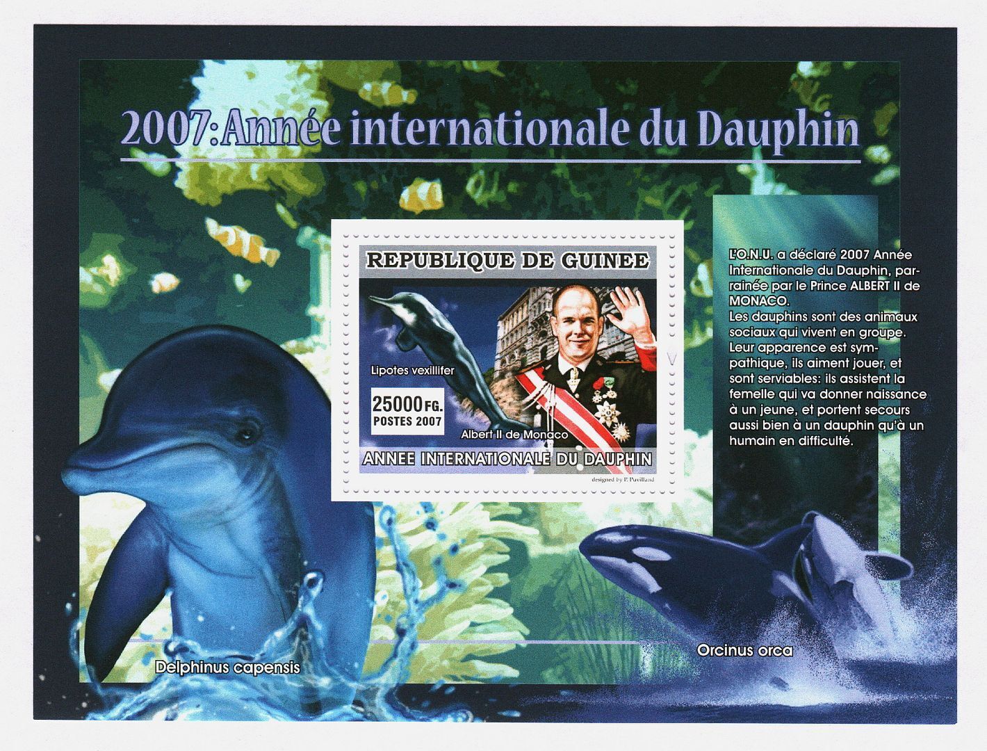 Guinee 2007 International Dolphin M/S MNH