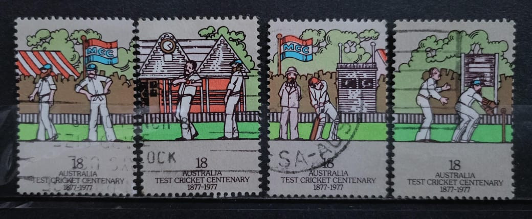Australia Cricket Centenary 1977 Stamps 4V Used Set