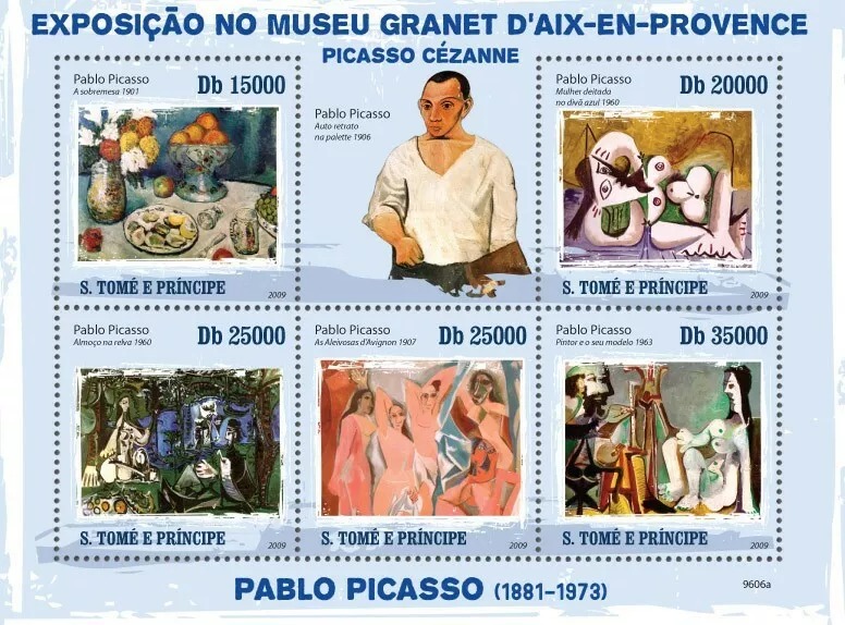 Sao Tome 2009 Pablo Picasso Paintings M/S MNH