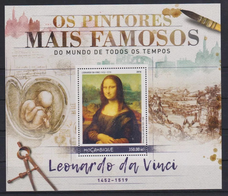 Mozambique 2012 Leonardo da Vinci Paintings M/S MNH