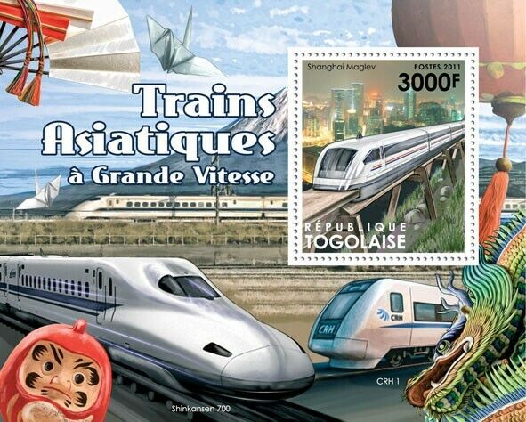 Togo 2011 Asian Speed Trains M/S MNH