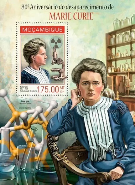 Mozambique 2014 Marie Curie M/S MNH