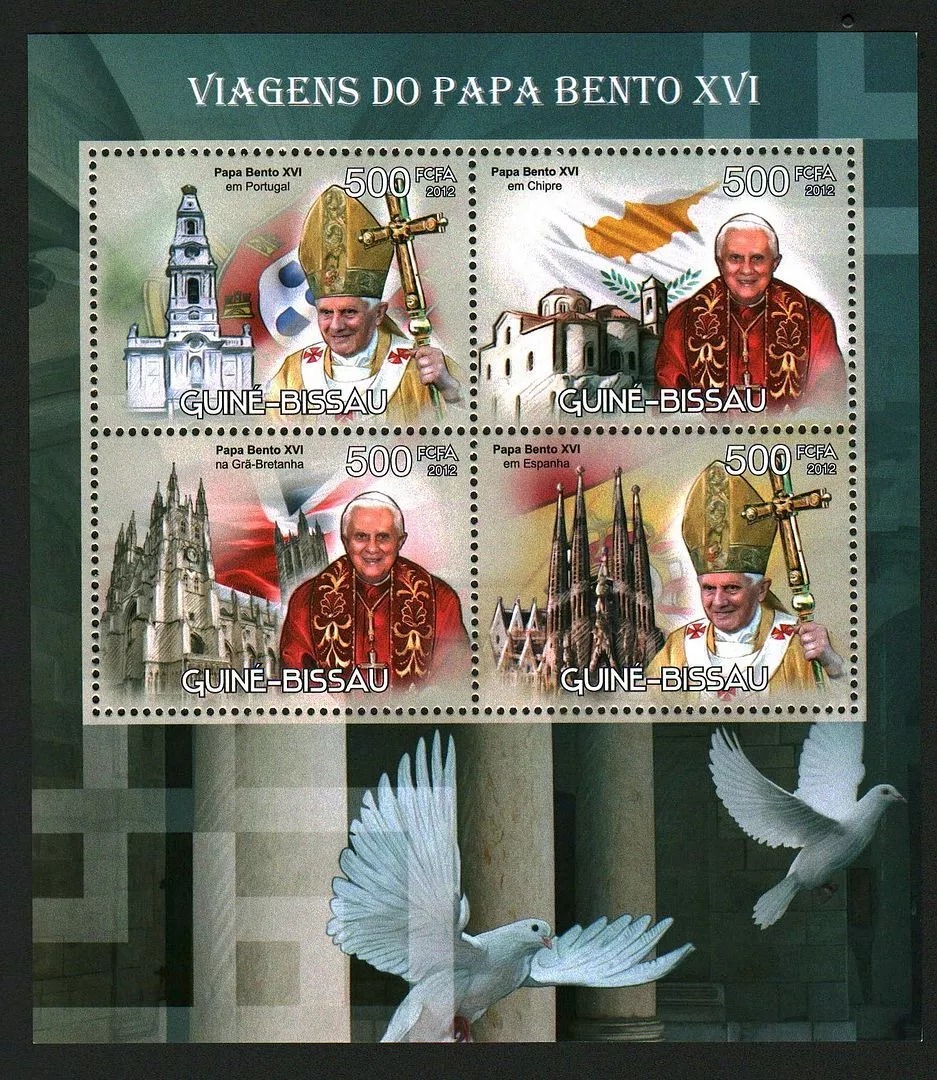 Guinea Bissau 2012 Pope Benedict M/S MNH